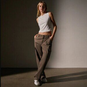 JAMES PERSE - Cashmere Touch Cargo Pant in Mushroom, size 3 (L)